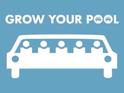 Grow Your Pool car pool commuter connection graphic design grow your pool icon public transportation
