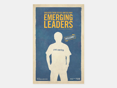 Emerging Leaders Poster emerging leaders graphic design greater twin cities united way live united minnesota poster print print design silhouette twin cities united way welcome