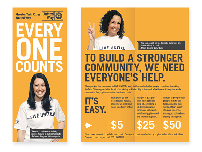 United Way Brochure brochure graphic design greater twin cities united way minnesota photography print print design publication spread twin cities typography united way