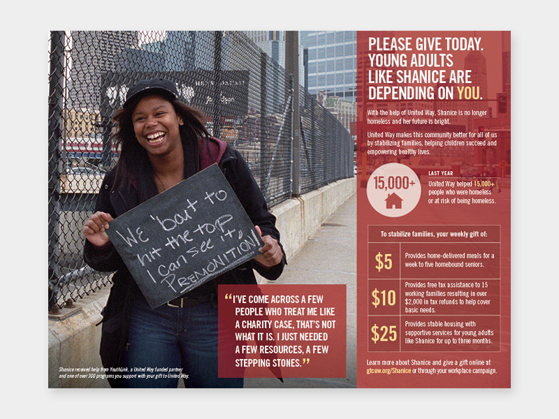 Brochure design infographic united way typography trifold spread publication print design print minnesota greater twin cities united way graphic design brochure