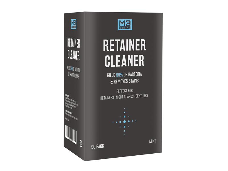 Retainer Cleaner Packaging Design retainer cleaner dentist retainer teeth minimalist branding print design graphic design design box packaging packaging design