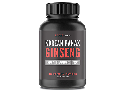 Korean Panax Ginseng Label Design bottle branding design graphic design label label design minimalist packaging packaging design print print design supplement