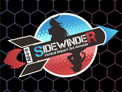 SidewindeR - Honkai Impact 3rd Armada Logo design icon illustration logo vector