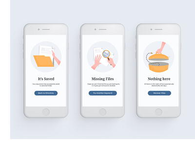 Empty State File Management design empty state illustration ui design ux design ux ui design vector