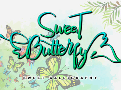 Sweet Butterfly design font fontandroid fontdesign fontstyle graphicdesign handlettering handwritten lettering popularfont typography