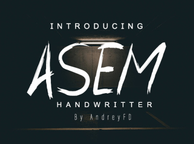 Asem design font illustration typography