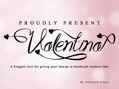 valentina design font illustration typography