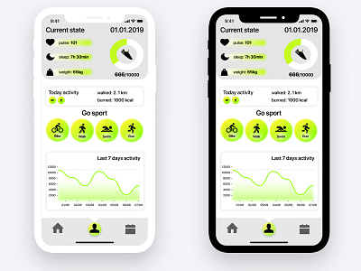 Health and sport App concept app best branding color design form health ios minimal mobile recent sport ui ux