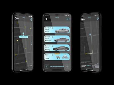 Taxi app concept taxi ui ux design ios car