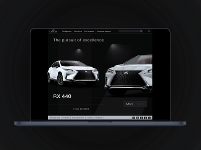 Lexus page branding car concept design ios lexus minimal promo ui ux web website