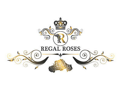 Regal Roses - Branding Logo branding design flower agency flower logo identity logo regal regal logo roses royal royal logo