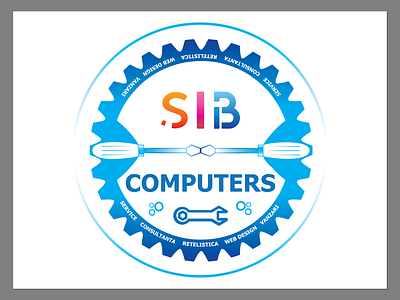 SIB Computers Logo Concept branding business branding computer logo computer shop logo computers design it logo logo logo concept logo design sib computers vector