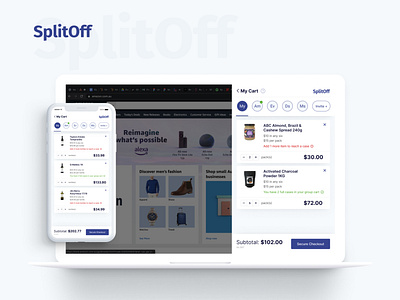 SplitOff app application application design branding cart delivery app delivery service design figma fintech fintech app online shop online shopping shopping shopping app shopping bag shopping cart ui