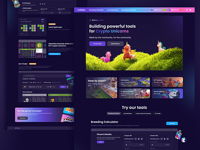 Crypto Unicorns Tools Landing