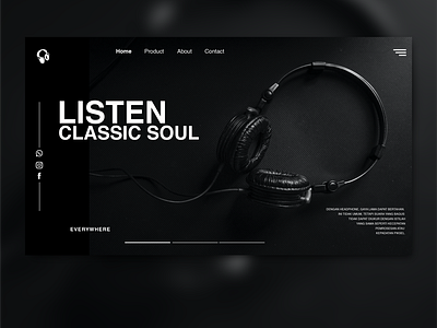 Landing page Black Headphone