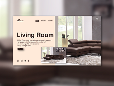 Landing Page Archi Living Room architecture clean ui design landing page landingpage livingroom page ui uiux uiux design uiuxdesign ux web