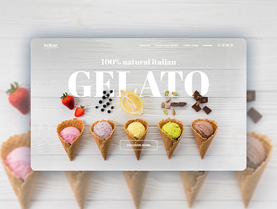 Gelato website concept. Part 1 app design illustration online ui uidesign uidesigner uitrends uiux uiwebsite ux uxdevelopment web website