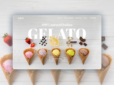 Gelato website concept. Part 1