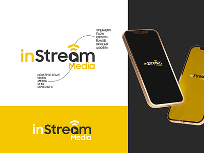 inStream Media Logo Design branding design graphic design icon illustrator logo logo design typography ui ux
