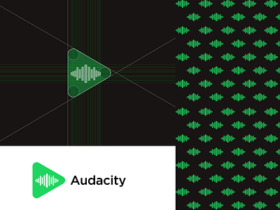 Audacity Logo Design audio app audio logo audiobrand branding graphic design grid icon identity logo music logo pattern ui ux