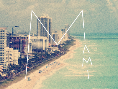 Miami beach custom type miami noise retro type typography vintage