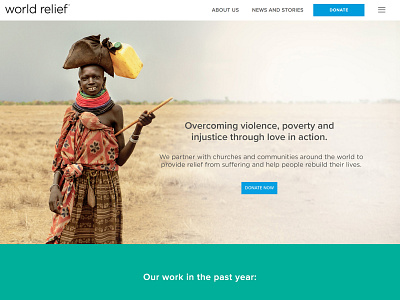 World Relief Website design website