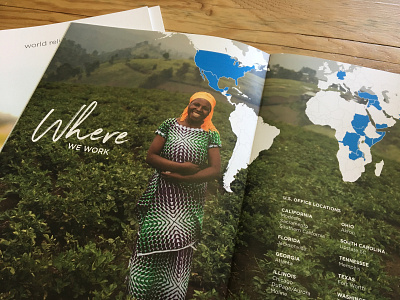 World Relief Annual Report Map annual report design map marketing