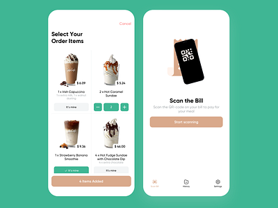 Paynt – Untangle Restaurant Bills app cafe clean delivery food food app interface ios meal minimalistic mobile mobile app pizza restaurant shop store ui ux