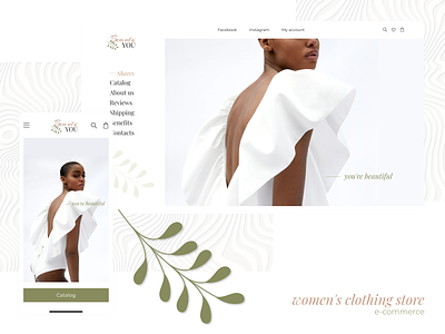 Women's clothing store branding design ecommerce fashion figma logo typography ui ux web design website webstore