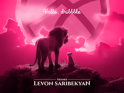 Hello, Dribbble! debut design illustration lion king web design
