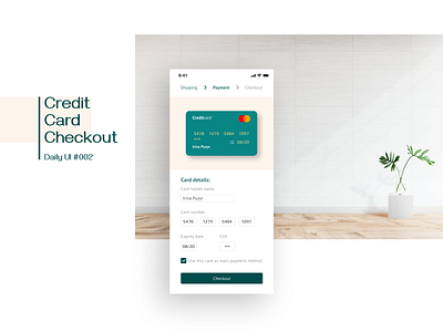 Credit Card Checkout - Daily UI #002 credit card checkout dailylogochallenge design ui ux web design