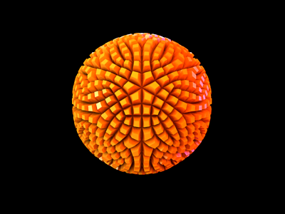 Dribbble Sphere (Shaved) orange sphere