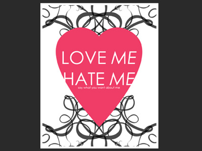 Love Me, Hate Me design illustration vector