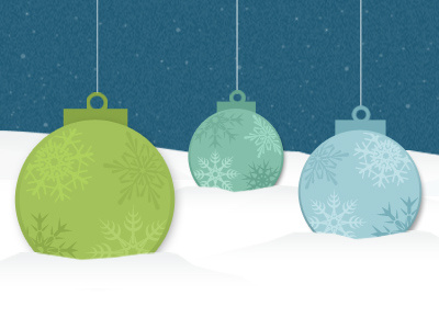 Snow banner bauble christmas holidays illustration snow snow flake