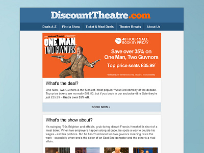 Responsive Email Design email offers promotion responsive responsive email theatre