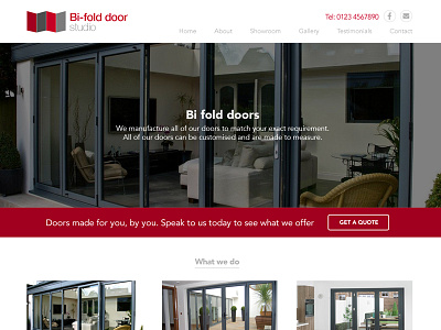 Bi-fold door studio clean door flat homepage minimal studio ui web design website