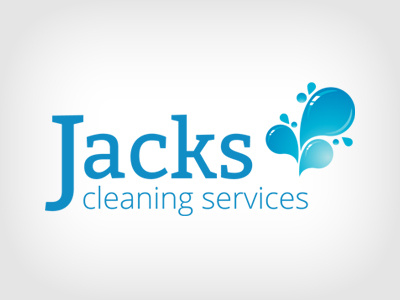 Jacks Cleaning Services Logo blue cleaning logo services water