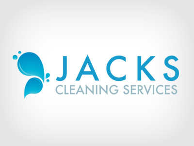 Jacks Cleaning Services Logo blue cleaning logo services water