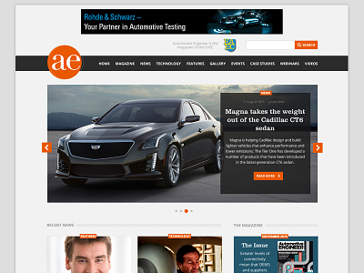 Automotive Engineering website automotive automotive engineering cars engineering magazine news web design website