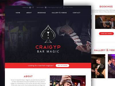 Magician website barman magic magician