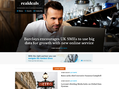 Real Deals website blog business flat magazine web design website