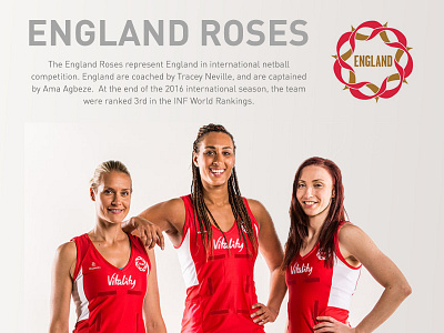 England Roses mockup netball sport