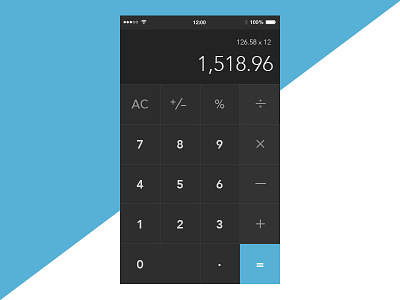 Daily UI challenge #004 — Calculator calculator dailyui ui