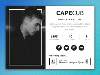 Daily UI challenge #006 — User profile