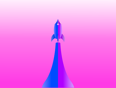 rocketpen animation design graphic design illustration logo minimal vector