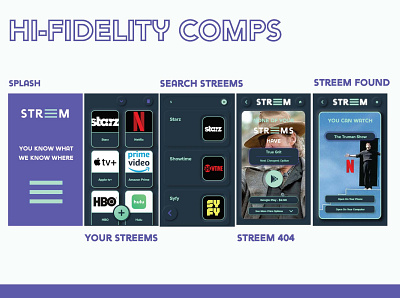 Streem Comps mobile design