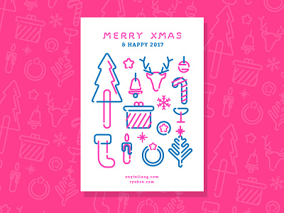 Xmas card 2016 card christmas graphic print xmas