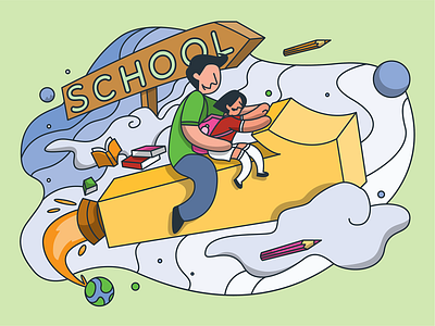 Back to School Illustration Vector