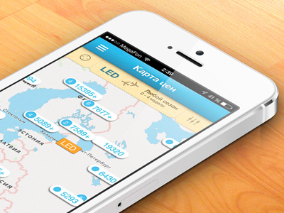 Price Map aircraft app flights interface iphone map markers mobile prices product search ui