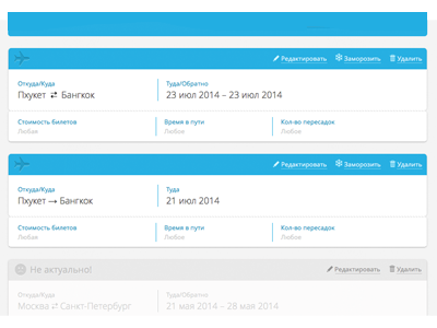 Panel of administration of a post subscription